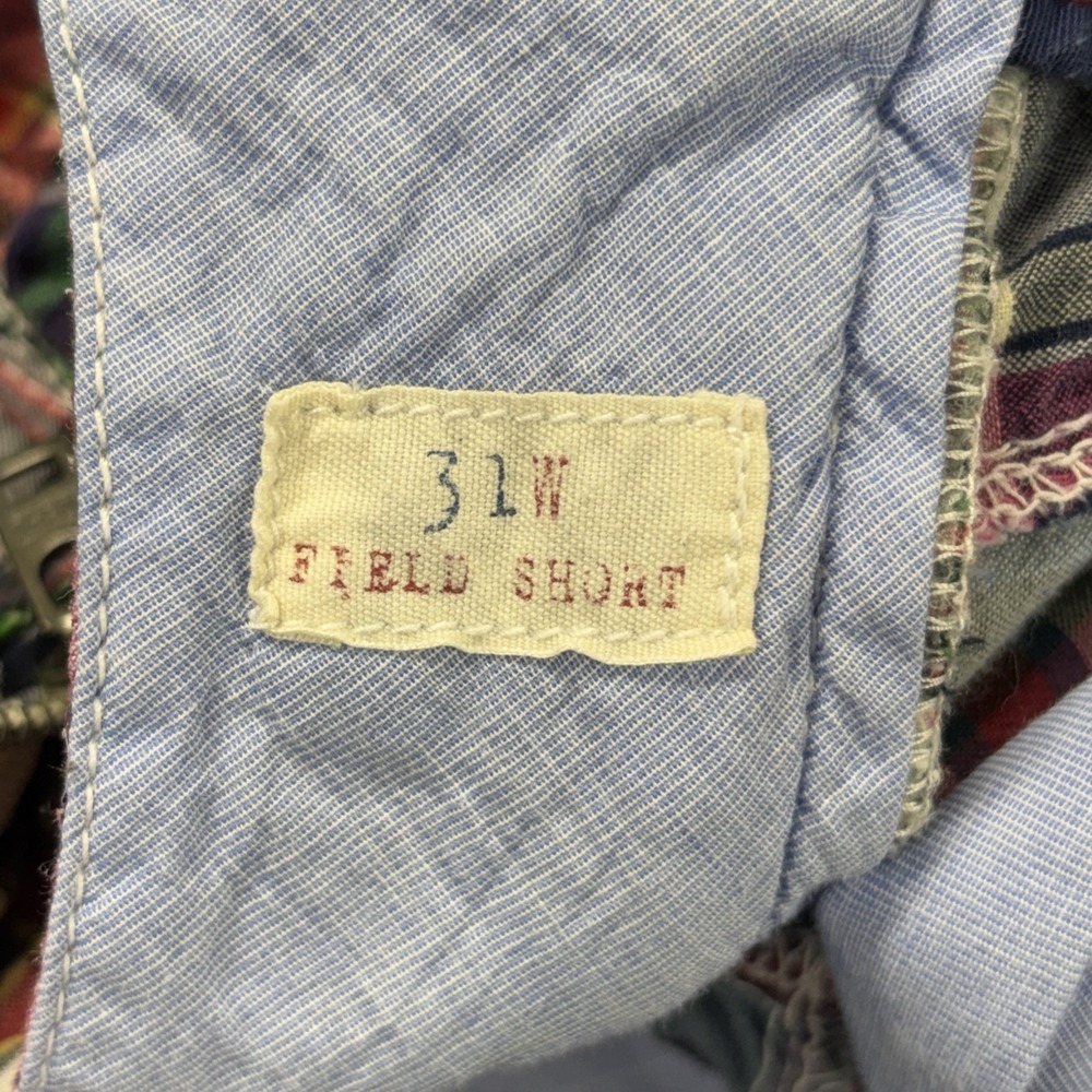 J. Crew Field Shorts Mens 31 Madras Plaid Patchwork Multicolor Preppy Coastal - Picture 13 of 14